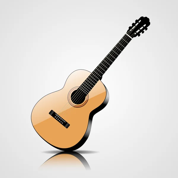 Vector guitarra clássica isolada sobre fundo branco —  Vetores de Stock