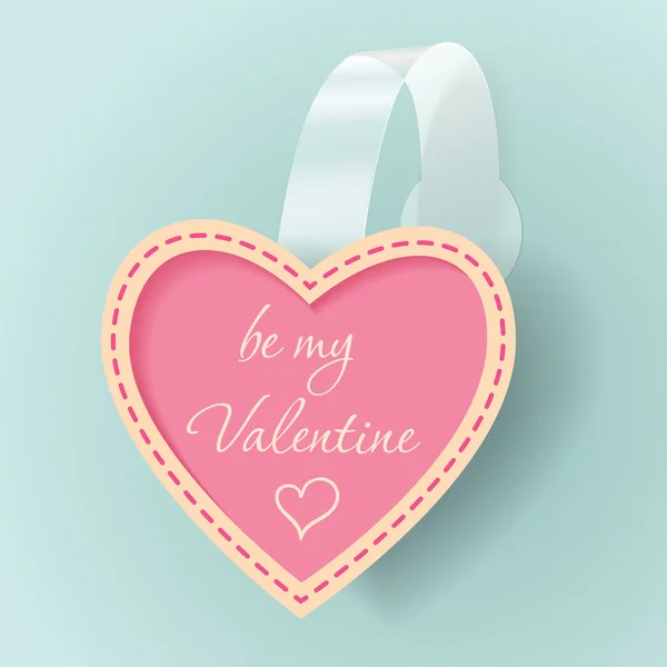 Valentines day vintage vector sticker — Stock Vector