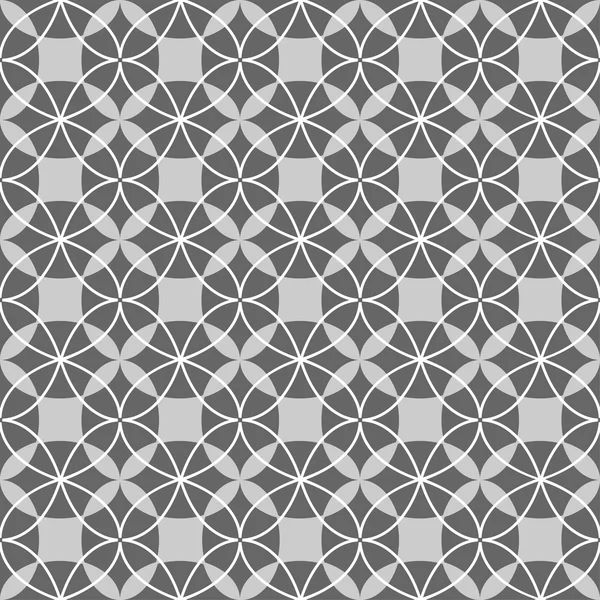 Zwart-wit naadloze geometrische patroon — Stockvector