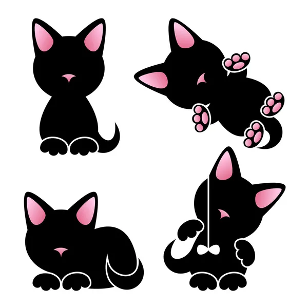 Abstract cute kitten vector set Vector Graphics