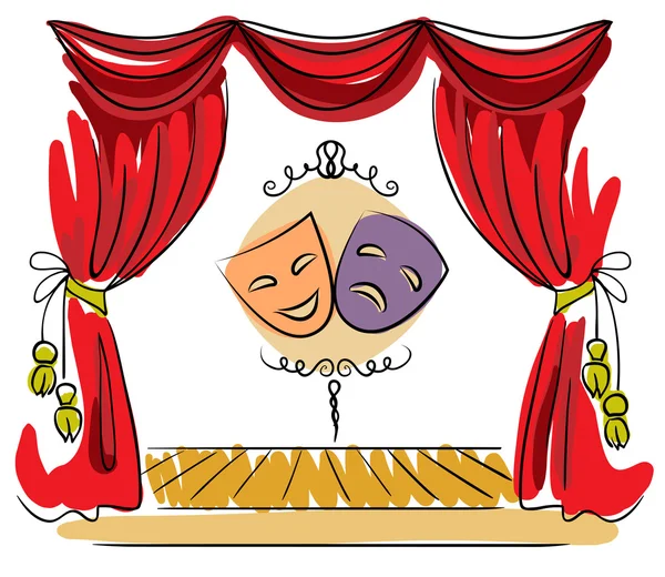 Theater stage vector illustration Royalty Free Stock Vectors