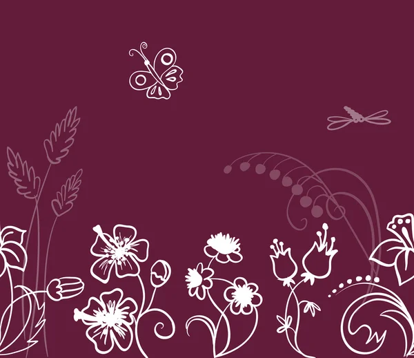 Vector bloemen naadloos patroon — Stockvector