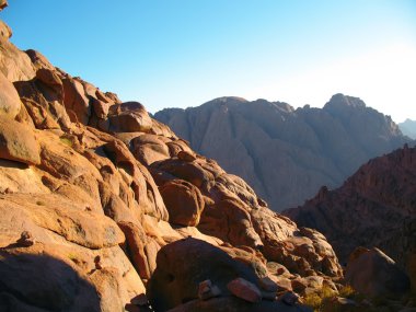 View from the top of Sinai mountain, Egypt clipart