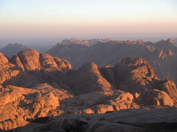 Blick von der Spitze des Sinai-Berges, Ägypten — Stockfoto