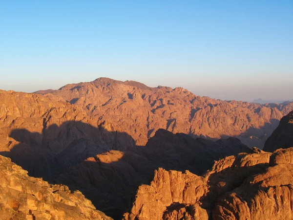 Vue depuis le sommet de la montagne du Sinaï, Egypte — Photo