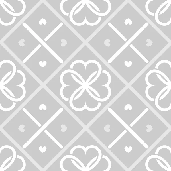 Geometrical seamless pattern with hearts — Stock Vector