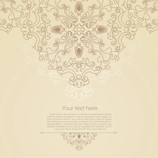 Ornamento floral oriental fondo — Vector de stock