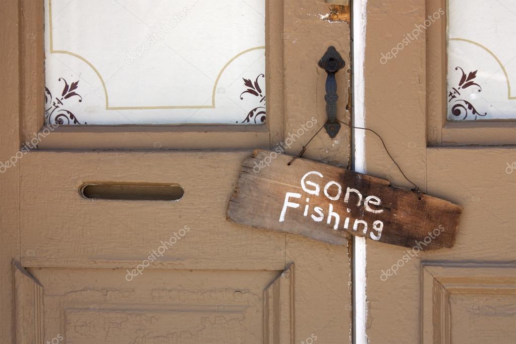 Gone Fishing sign