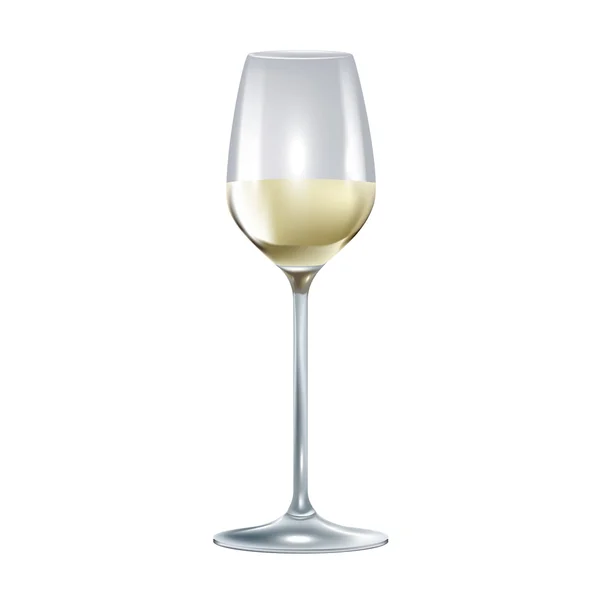 Copa de vino aislada en blanco — Vector de stock