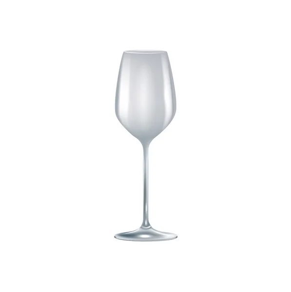 白で隔離される単一の空のグラス — ストックベクタ