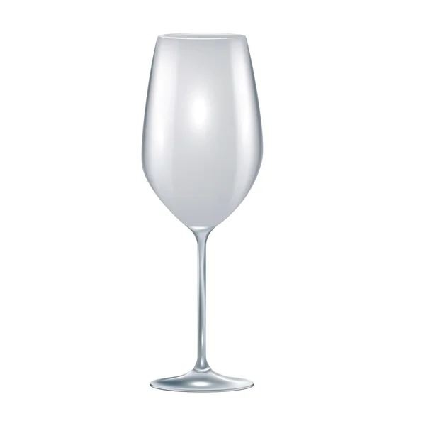 白で隔離される単一の空のグラス — ストックベクタ