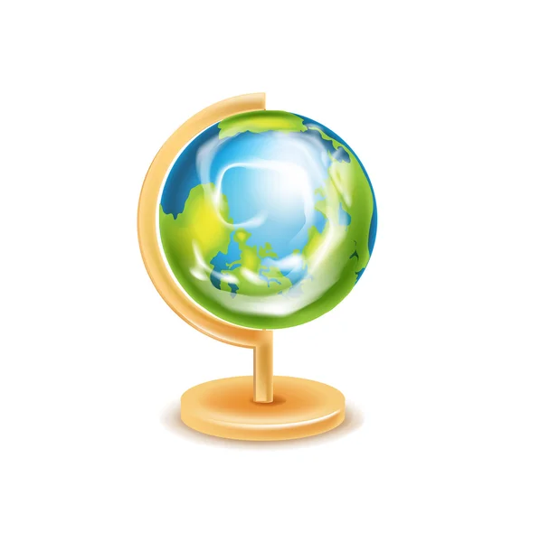 Earth globe model isolated on white — Stock Vector
