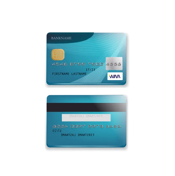 Kreditkarten isoliert auf weiß — Stockvektor