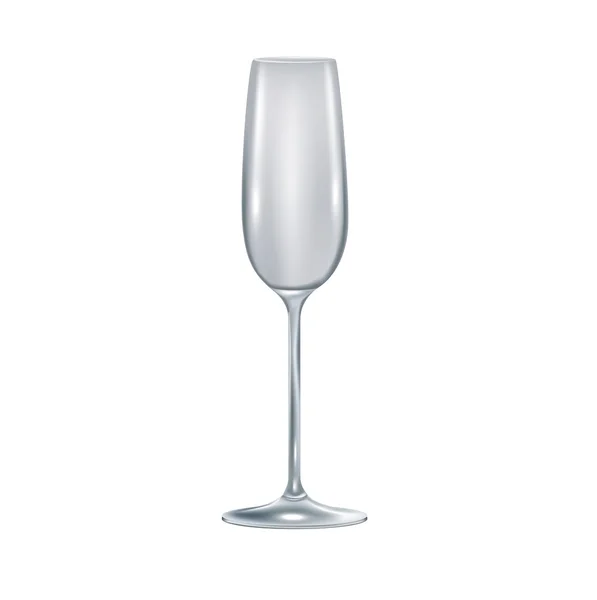 Single empty glass isolated on white Stock Vector