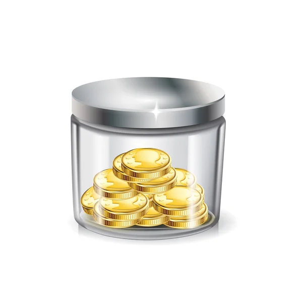 JAR peníze zlatých mincí, samostatný Ilustracja Stockowa