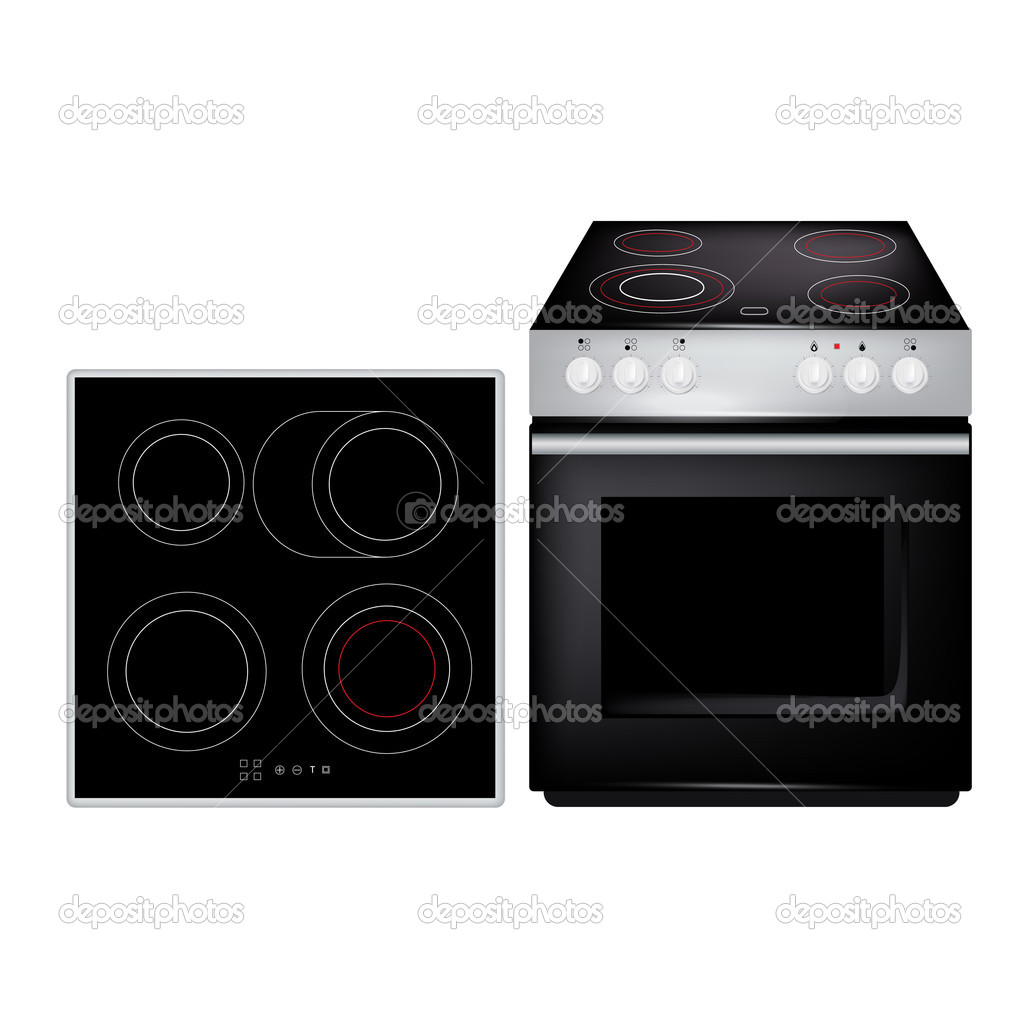 modern cooker with above view siolated