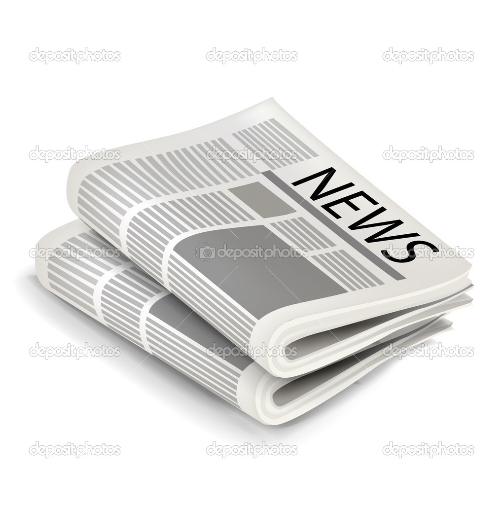 two news papers isolated on white