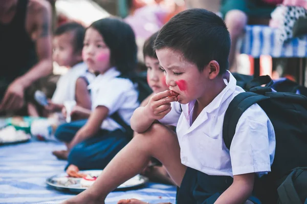 Mae Hae Noi Omkoi Chiang Mai Thailand Januari 2019 Kinderen — Stockfoto