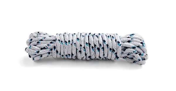 Rolled Nylon Rope Isolated White Background — Stok fotoğraf