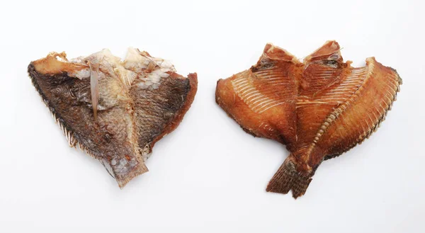 Жареная Тилапия Пресноводная Рыба Белом Фоне — стоковое фото