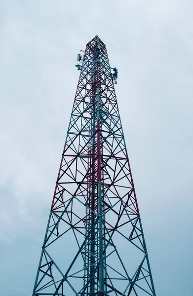Internet Inalámbrico Torre Transmisión Ondas Telecomunicaciones —  Fotos de Stock