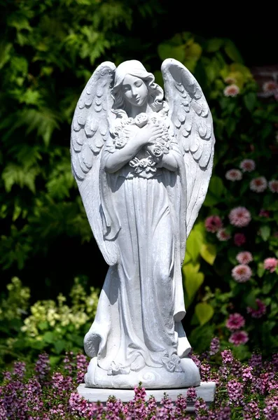 Statue Ange Qui Est Symbole Sincérité Élégant Puissance Cœur — Photo