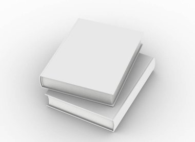 şablon boş kitap düzenleme beyaz arkaplan, 3d görüntüleme