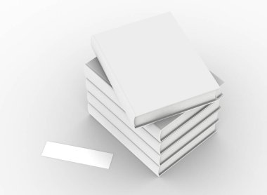 şablon boş kitap düzenleme beyaz arkaplan, 3d görüntüleme