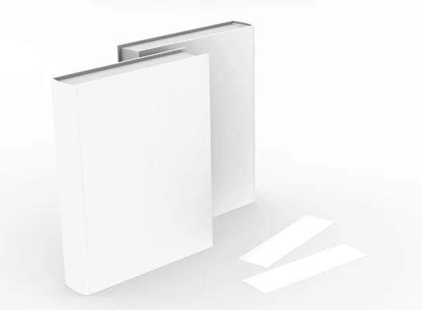 テンプレート空のブックモックアップが白の背景を設定 — ストック写真