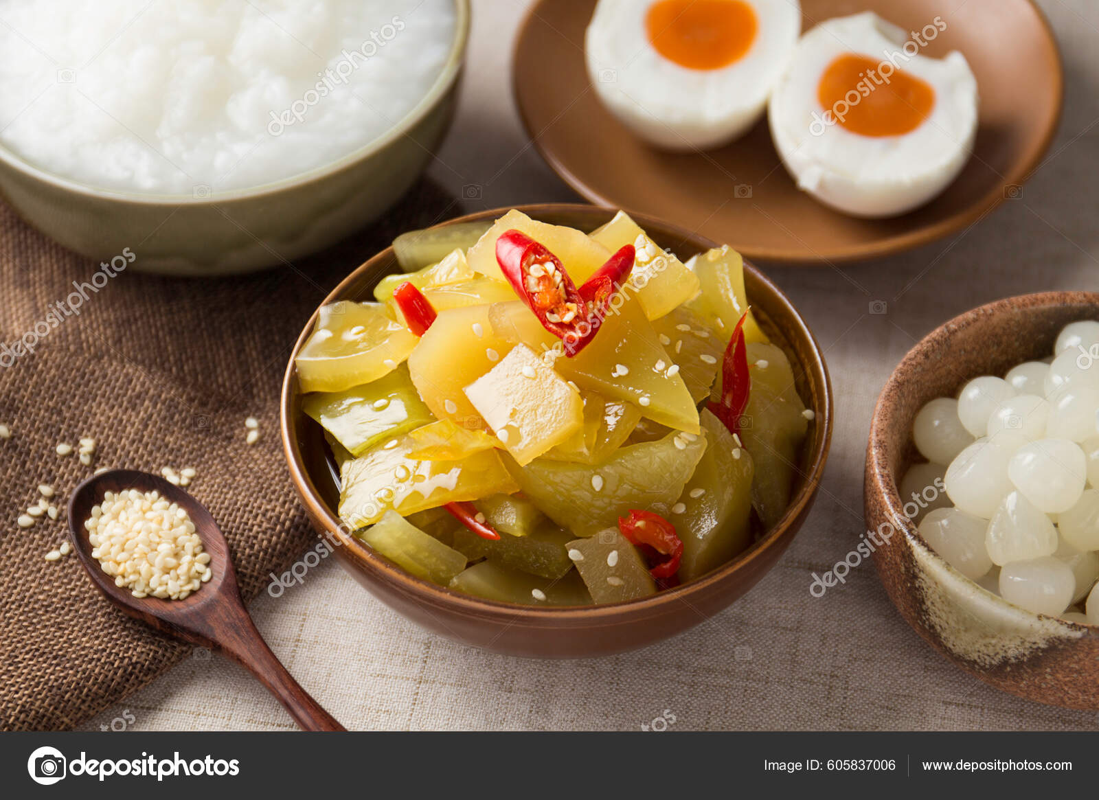 Chinese Pickled Mustard Greens Spicy Salad Pickle Cabbage Sesame Oil