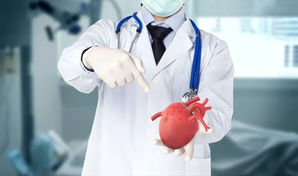 Doctor Point Heart Cardiology Symptoms Medical Hospital — Stock fotografie