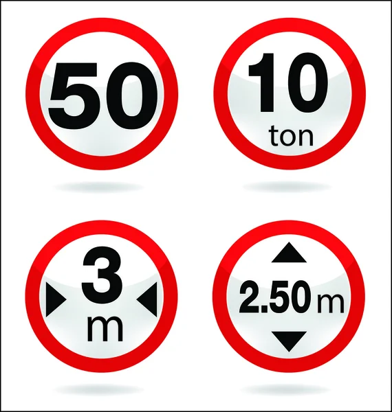 Traffic sign of limit — Stock Vector