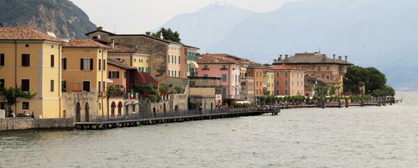 Landscape of Gargnano on Garda lake in Italy