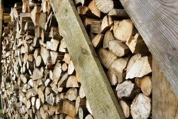 Stapel geschnittener Stämme — Stockfoto