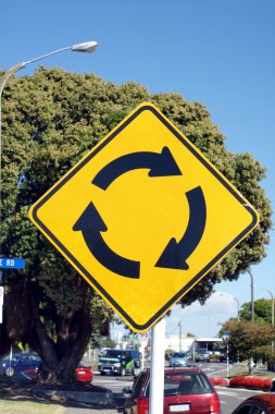 Roundabout ahead clipart