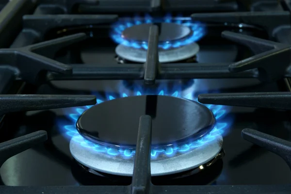 Twee gas-ringen — Stockfoto