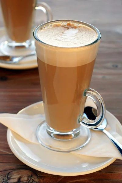 Two Coffee Latte — Stock Photo, Image