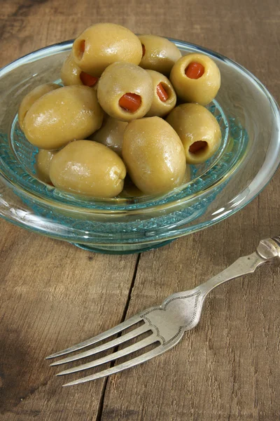 Pimento stuffed olives — Stock Photo, Image