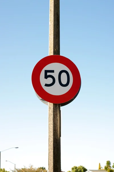 Strefa 50 km/h — Zdjęcie stockowe