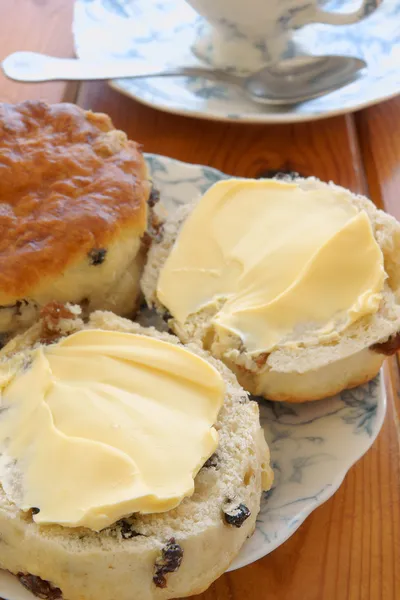 Buttered fruit scones — Stock Photo, Image