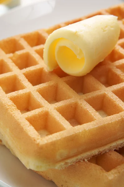 Waffles and butter — Stock Photo, Image