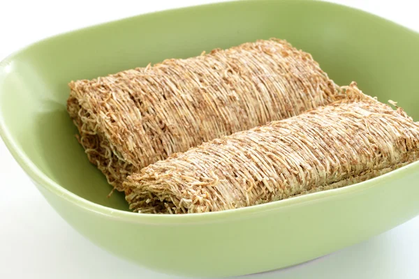 Biscoitos de trigo triturados — Fotografia de Stock