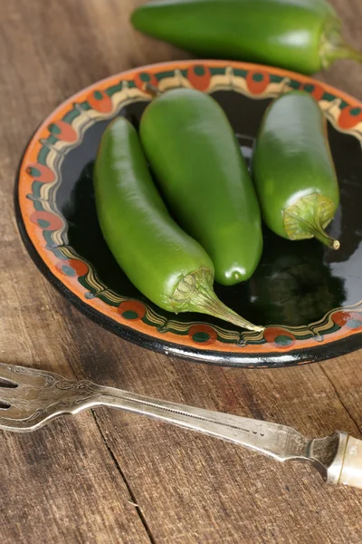 Yeşil chillis — Stok fotoğraf