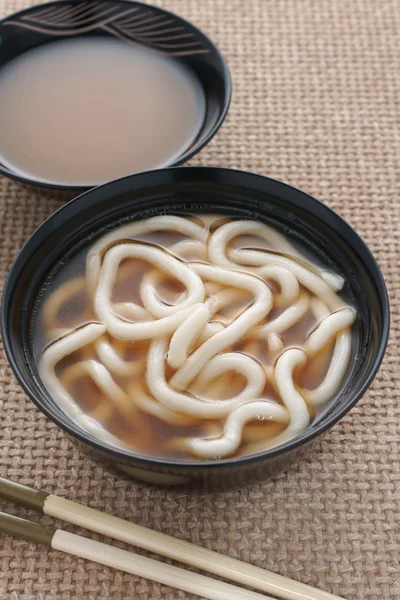 Udon nudlar och misosoppa — Stockfoto