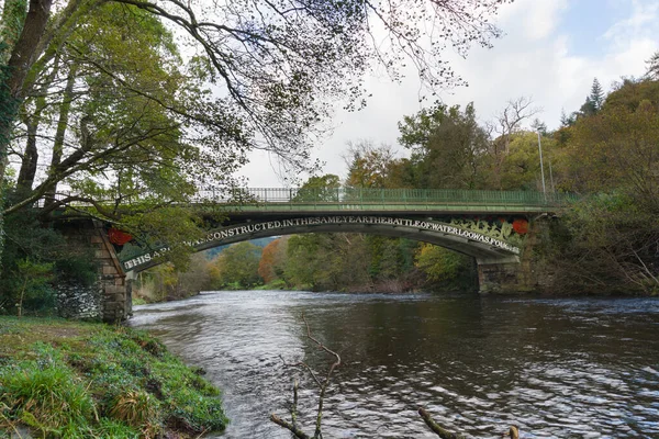 滑铁卢大桥始建于1815年 横跨北威尔斯的康维河 是一座由托马斯 特尔福德设计的早期铸铁桥 — 图库照片