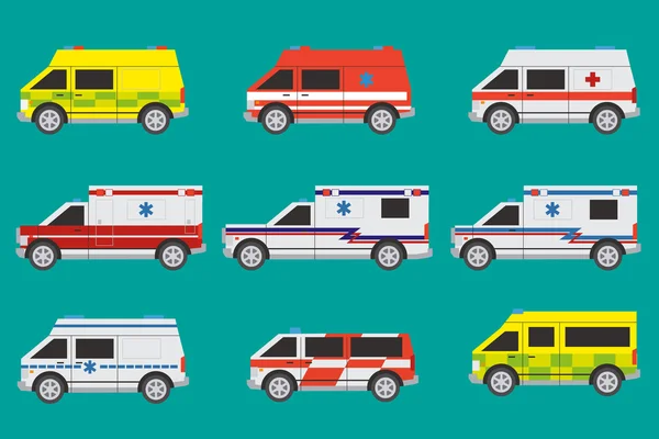 Ambulance cars — Stock Vector