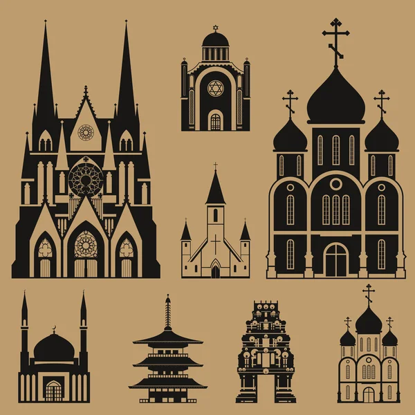 Katedry i kościoły — Wektor stockowy