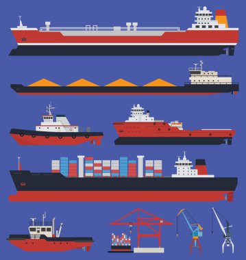 Infographic kargo gemileri