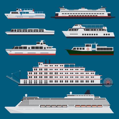 Passenger ships infographic clipart