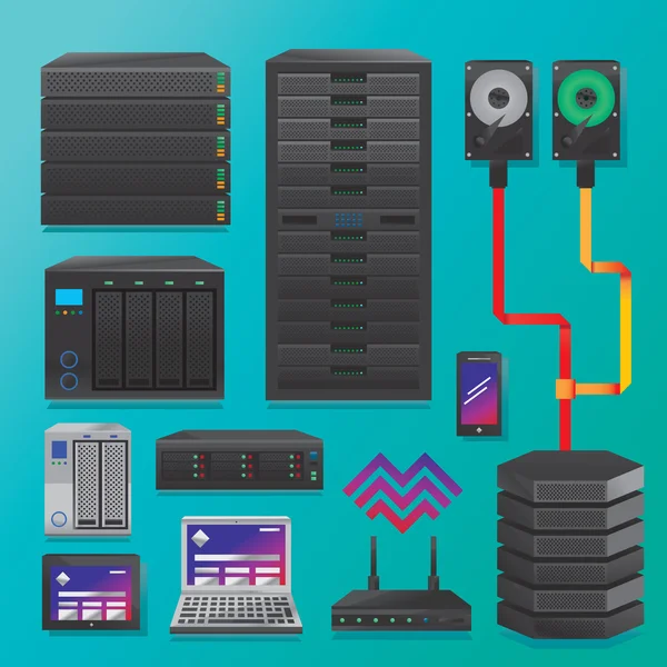 Grande volume de dados — Vetor de Stock